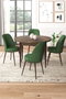 Hanah Home Juego de Mesa y Sillas de Comedor Baroque, Khaki - 5 Piezas